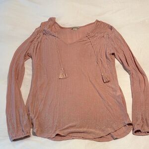 Lucky Brand Blush Long Sleeve Blouse